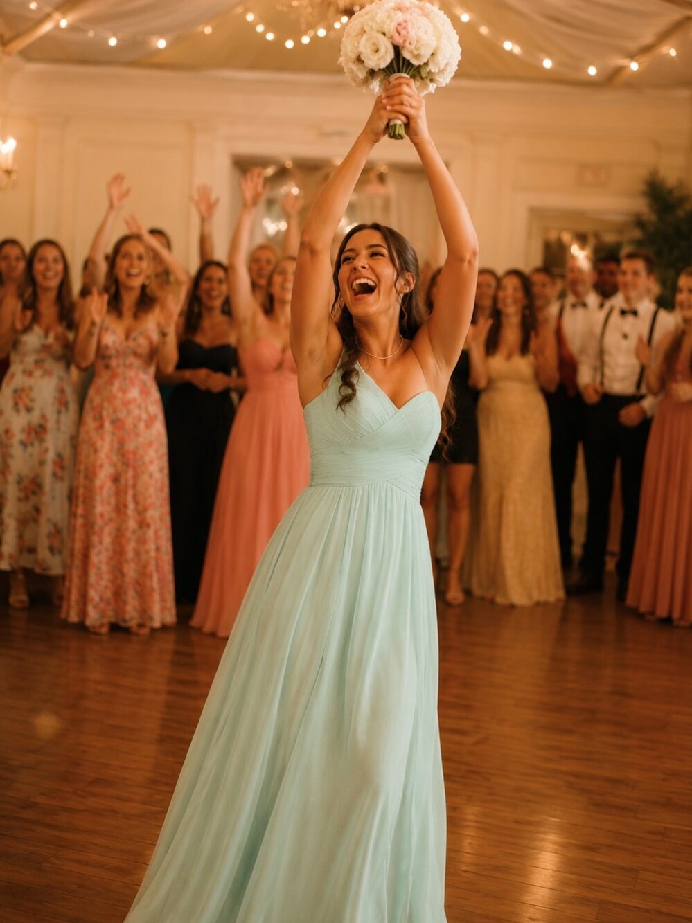 Mint Alfred Angelo One Shoulder Sweetheart Neckline Gown 8 Bridesmaid Party Prom
